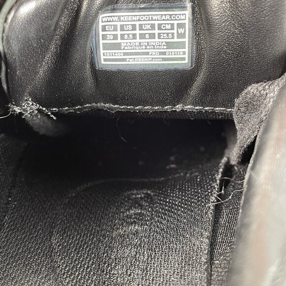 Keen Presidio Women’s 8.5 Black Magnet Leather Casual Loafers Comfort Shoes EUC - Picture 9 of 9